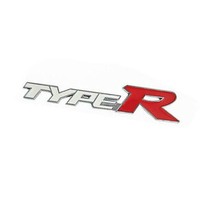 エンブレム 車 ステッカー TYPE-R パーツ カー用品 3D アクセサリー ロゴ マーク バックドア 色ホワイト×レッド 外装 送料無料