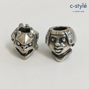 O920a [セット] TROLLBEADS トロールビーズ 鬼 顔 シルバー LAA 925S | ジュエリー N