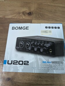 【美品】 BOMGE U202 USBオーディオインターフェイス、マイクプリアンプXLR/TSR/TSポート付き48V32ビット/192KHZ解像度コンピューター録音