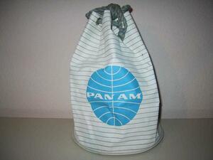 1960年代 中古パンナムバッグ(PanAm)ホワイト(ビーチバッグ)#104