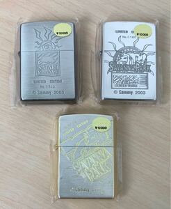 パチスロ サバンナパーク Zippo 3個セット 限定品 箱無し 未使用品（サミー 4号機）