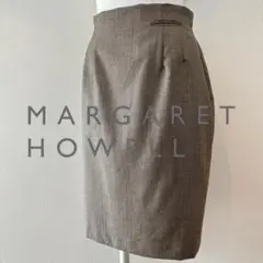 MARGARET HOWELL マーガレットハウエル 梳毛 膝丈 タイトスカート