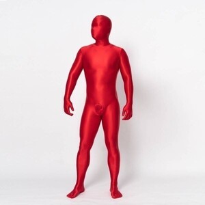 全身タイツ 超光沢 赤 男性女性兼用 XSサイズ ゼンタイ コスプレ ZENTAI レオタード ボディースーツ 仮装 イベント コスチューム 戦隊