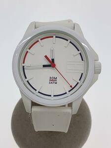 TOMMY HILFIGER◆クォーツ腕時計/アナログ/ラバー/WHT/WHT/1791623