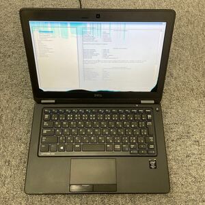 ジャンク品 DELL Latitude E7250 Core i5-5300U／メモリ4GB／HDDなし／現状渡し(管理110905)