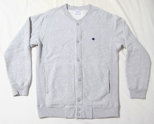 青タグ Champion x BEAMS 別注 REVERSE WEAVE スナップジャケット C8-J026 M グレー コットン チャンピオン ビームス リバースウィーブ