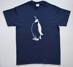 ペンギンＴシャツ、ネイビー、メンズ半袖Ｓ，送料無料、penguin