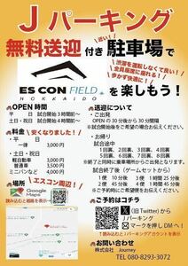 日本ハムファイターズ 6月15日【土曜日】 ESCON FIELD周辺駐車場駐車券：エスコンフィールド：北海道ボールパーク