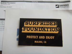 ◆新品U.S.限定サーフライダー【Surfrider　Foundation】ロゴP&Eステッカー限定◆