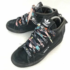 アディダス/adidas★注目ストラップ/紐/S78885/ハニーアップ/ハイカットスニーカー【22.5/黒/BLACK】boots/sneakers/Shoes/trainers◆Q-399