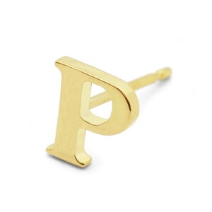 【バラ売り/1個】 ピアス 18金 イエローゴールド P イニシャルのピアス アルファベット 文字｜K18YG 18k レディース メンズ