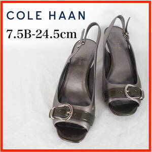 MK7716*Cole Haan*コールハーン*レディースサンダル*7.5B-24.5cm*シルバー