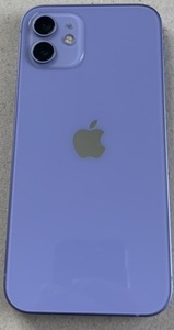【美品/送料無料】Apple(アップル) iPhone12　パープル　付属品付（ケース、フィルム）