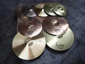 F-835★シンバルまとめて★SABIAN・Pearl・Solar★ジャンク品