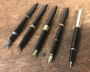 SS-4175■送料込■万年筆 PICASSSO FRANCE F PILOT F 14K プラチナム 18K 中字 文房具 筆記用具 78g●インク切れ●5点まとめて/くATら