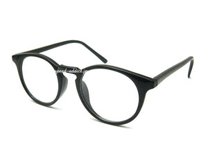 FLAT LENS BOSTON SUNGLASS BLACK × CLEAR/ブラック黒縁クリア透明フラットレンズボストンサングラス0カーブゼロカーブレトロクラシック