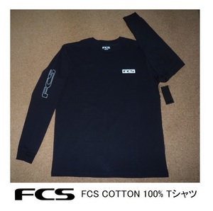 送料無料▲FCS COTTON 100% 長袖Tシャツ　M・黒　(新品)