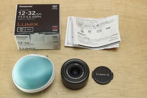 Panasonic LUMIX G VARIO 12-32mm F3.5-5.6 ASPH. MEGA O.I.S.美品 ケース付 70gパンケーキ マイクロフォーサーズ用 ルミックス 送料無料