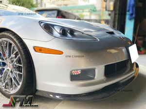 2006-2013 カーボン シボレー コルベット C6 Z06 ZR1 フロントリップスポイラー