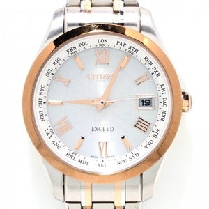 CITIZEN(シチズン) 腕時計■美品 EXCEED(エクシード) H240-T021751 レディース エコドライブ/電波 シルバー