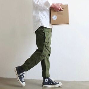 美品 orslow スリム ジャングル ファティーグ カーゴ パンツ 2 M US ARMY ミリタリー オアスロウ beams 6 ポケット オリーブ カーキ