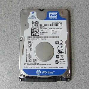 内蔵SATA 2.5インチHDD 7mm厚 WD Blue WD5000LPVX 500GB