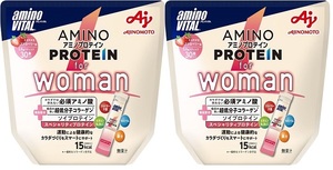 味の素 アミノバイタル アミノプロテイン for woman ストロベリー味 スティック 30本入 2袋