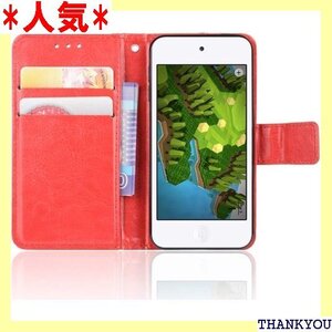 対応 For iPod Touch 7 / iPod ch 5 第7世代 / 第6世代 ケース 手帳型 赤です 858