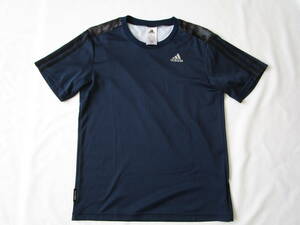 adidas アディダス ジュニア Tシャツ サイズ：L climalite ネイビー×迷彩 中古品