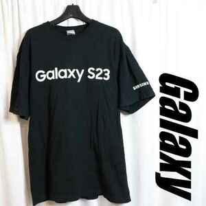 ほぼ未使用！ギャラクシー galaxy s23 サムスン SAMSUNG 半袖Tシャツ カットソー ＸＬサイズ 販促 制服 企業品 スタッフＴシャツ 黒 060906