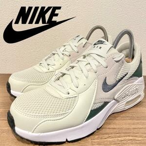 NIKE W AIR MAX EXCEE ナイキ エア マックス エクシー ホワイトグリーン レディース CD5432-011 ローカットスニーカー 22.5cm 美品