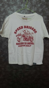 ホットロッドバイカースタイルSPEED BRIGADEデビルチョッパーTシャツ