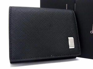 1円 ■美品■ dunhill ダンヒル レザー コインケース コインパース 小銭入れ カード入れ メンズ ブラック系 FE0417