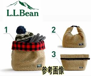 非売品 未使用 L.L.Bean フリース ストレージ バッグ ノベルテイ　3WAY　ボア　モコモコ　裏地はバッファローチェックフランネル