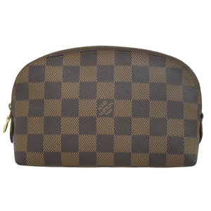 【本物保証】 超美品 ルイヴィトン LOUIS VUITTON ダミエ ポシェット コスメティック N47516 ポーチ エベヌ