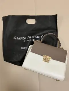 GIANNI NOTARO ワンハンドルフラップバッグ　ハンドバッグ