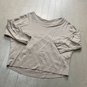 4044☆ UNITED ARROWS GREEN LABEL RELAXING トップス 7分丈袖カットソー レディース ベージュ