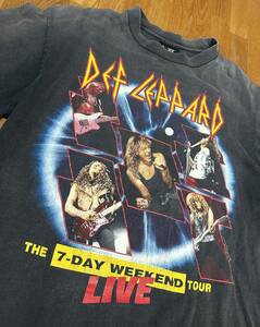 1993 Def Leppard The 7-Day Weekend Tour Live Concert Tour Vintage T-Shirt Large