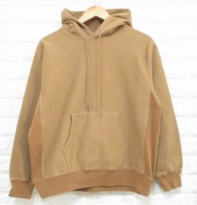 【blurhms ROOTSTOCK】未使用品◆ブラームス Soft&Hard Sweat Hoodie P/O スウェットパーカー/キャメル◆0