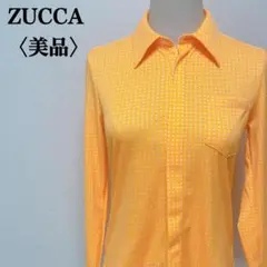 【美品◎】ズッカ ZUCCA ピンチェック柄 スクエアデザイン 長袖シャツ