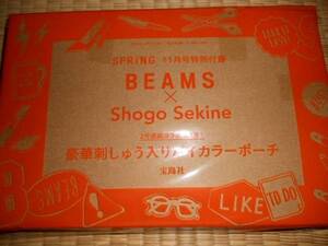 ＢＥＡＭＳxShogoSekine　豪華刺しゅう入りバイカラーポーチ