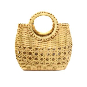 未使用品 カーサフライン CASA FLINE × BALI WERKSTATTE Mini Retro Basket かごバッグ バスケット ラタン ナチュラル