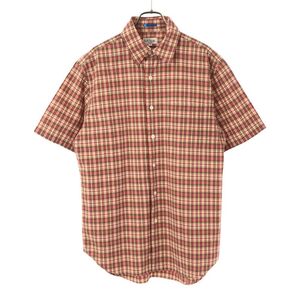 ポールスミス 日本製 チェック 半袖 シャツ M レッド系 Paul Smith メンズ