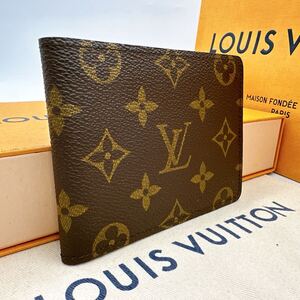 3619【未使用】LOUIS VUITTON ルイヴィトン モノグラム ポルトフォイユ ミュルティプル 二つ折り財布 札入れ ウォレット M60895/PA0911