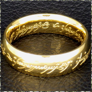 [RING] Top Quality 316L Gold Lord Of The Ring ロード・オブ・ザ・リング レプリカ 肉厚 7mm 甲丸 ゴールド リング 11号 5.5g