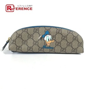 未使用 GUCCI グッチ 662129 ドナルドダック 筆箱 ステーショナリー ポーチ ディズニーコラボ DISNEY ペンケース ブルー【中古】