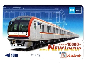 【4穴あり使用済み】パスネット 東京メトロ 営団地下鉄 Metro New Line Up 10000 ⑤