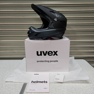 新品未使用！ uvex マウンテンバイク用 フルフェイス Lサイズ 58-60cm ハードシェル hlmt 10 bike 自転車 ヘルメット MADE IN GERMANY