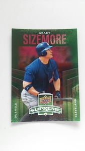 2010 UPPERDECK supreme green Grady Sizemore サイズモア