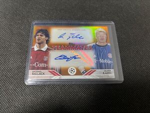 ★2024-25 Topps UCC Michael Ballack Oliver Kahn 25枚限定デュアルオート Bayern 直筆サインカード